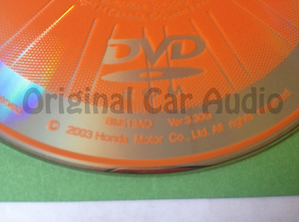 Acura Honda Satellite Navigation System GPS DVD Drive Disc BM513AO Ver. 3.30G