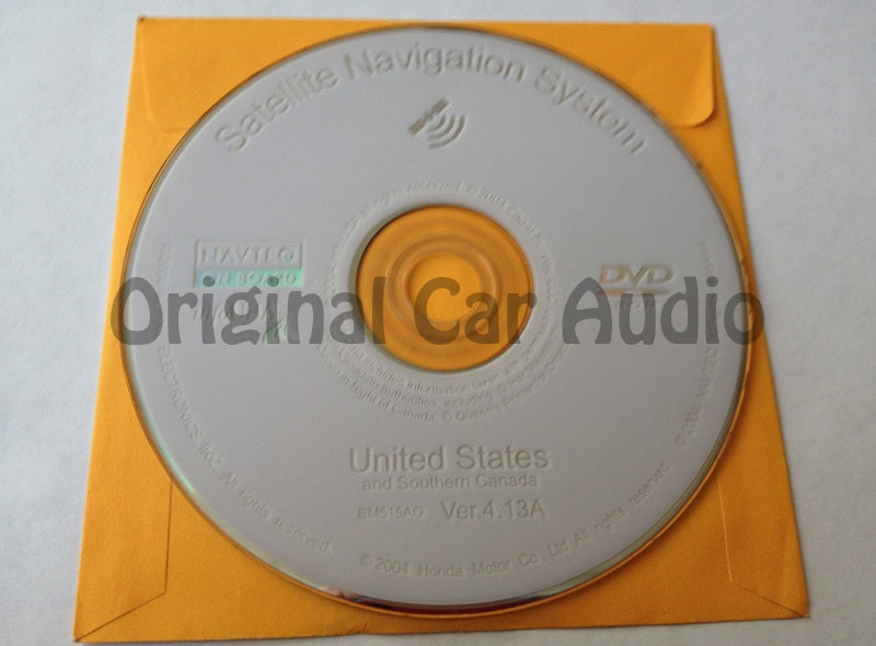 Acura Honda Satellite Navigation System GPS DVD Drive Disc BM515AO Ver. 4.13A