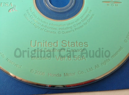 Acura Honda Satellite Navigation System GPS DVD Drive Disc BM526AO Ver. 6.56A