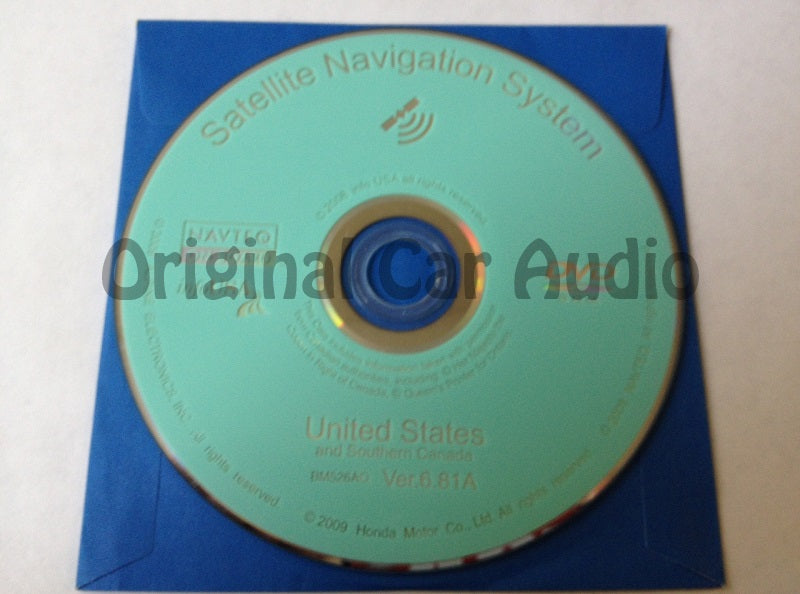 Acura Honda Satellite Navigation System GPS DVD Drive Disc BM526AO Ver. 6.81A
