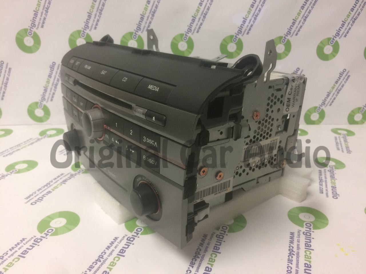 2005 - 2008 MAZDA 3 Radio Stereo 6 Disc Changer CD Player w/out Trip Display Silver Sat 2005 2006 2007 2008