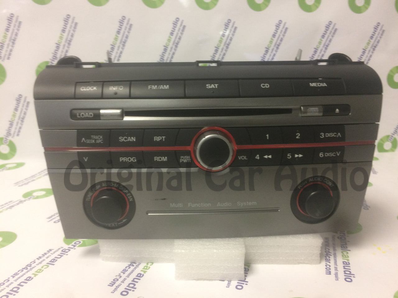 2005 - 2008 MAZDA 3 Radio Stereo 6 Disc Changer CD Player Sat Multi Function Audio System BR9K66ARX