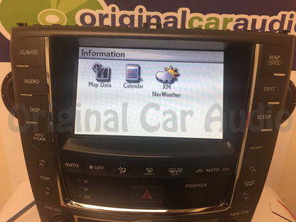 Refurbished 2010 2011 2012 Lexus IS250 IS350 OEM Navigation GPS Unit Display Screen and Radio CD Player Climate Control Temp Package P1839