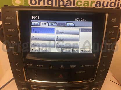 Refurbished 2010 2011 2012 Lexus IS250 IS350 OEM Navigation GPS Unit Display Screen and Radio CD Player Climate Control Temp Package P1839