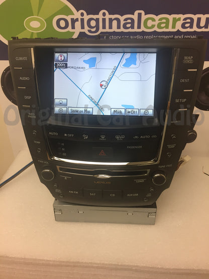 Refurbished 2010 2011 2012 Lexus IS250 IS350 OEM Navigation GPS Unit Display Screen and Radio CD Player Climate Control Temp Package P1839