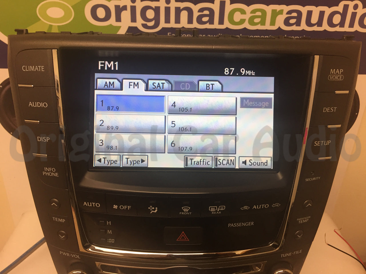 Refurbished 2010 2011 2012 Lexus IS250 IS350 OEM Navigation GPS Unit Display Screen and Radio CD Player Climate Control Temp Package P1839