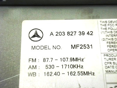 2005 2006 2007 MERCEDES BENZ Factory OEM AM FM Radio CD Player Receiver