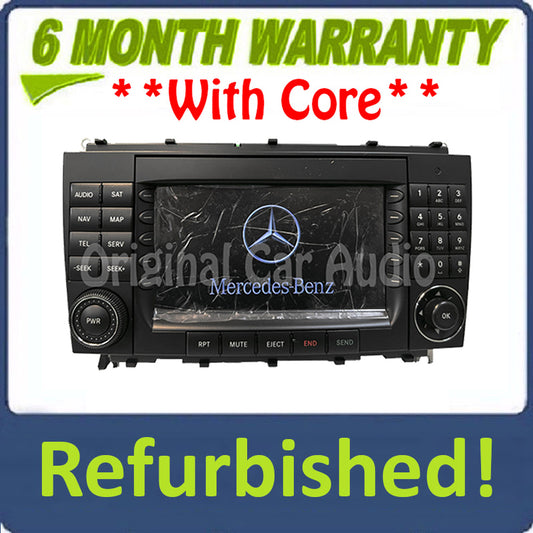 Refurbished 2005 - 2009 Mercedes-Benz CLK Class OEM Comand Navigation Radio CD Player Display 209 Type