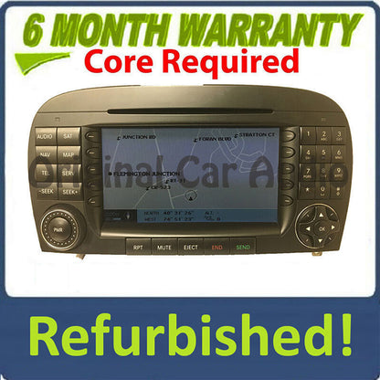 Refurbished 2005 2006 2007 2008 Mercedes Benz SL Class OEM W230 radio Navigation GPS CD Player AM FM