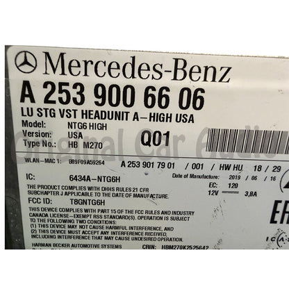 2016 - 2023 Mercedes Benz GLC-Class GLC300 GLC63 OEM Multi Media Navigation Radio Receiver Comand NTG6