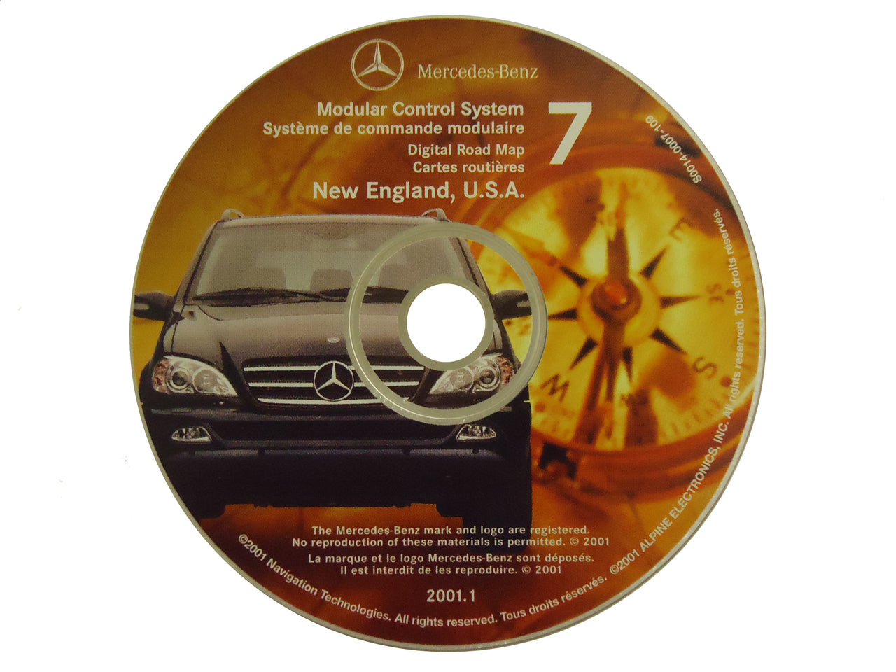 Mercedes-Benz Navigation Map Disc Version 2001.1 S0014-0007-109