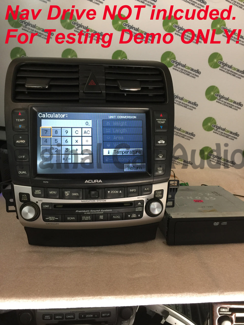 2005 2006 ACURA TSX Navigation GPS Radio Stereo 6 Disc Changer CD Player 7KA0