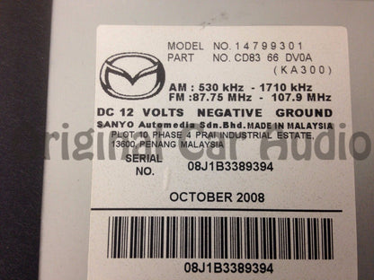 2008 2009 2010 Mazda 5 OEM GPS Navigation Touch Screen Display MP3 6 CD Radio
