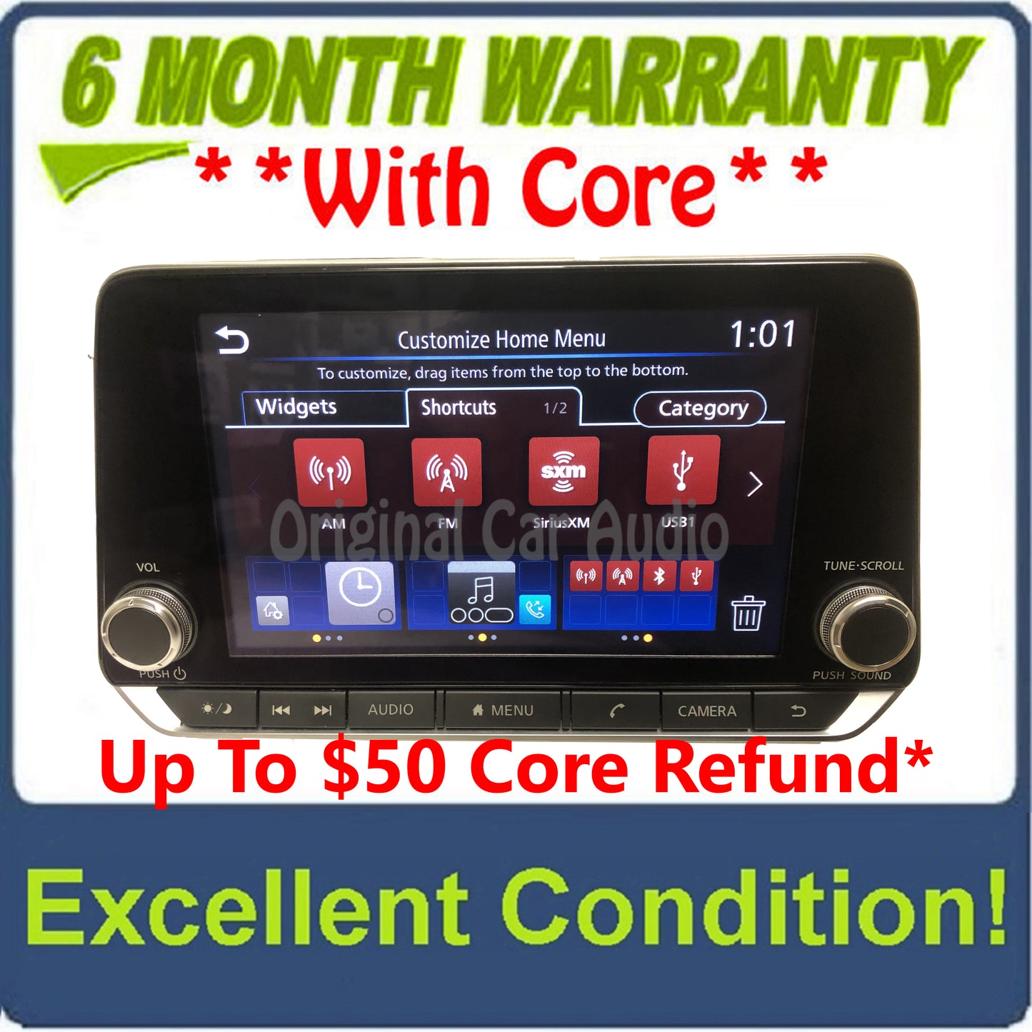 2019 - 2022 Nissan Altima OEM Apple Car Play Android Auto AM FM Bluetooth Multi Media Radio Receiver