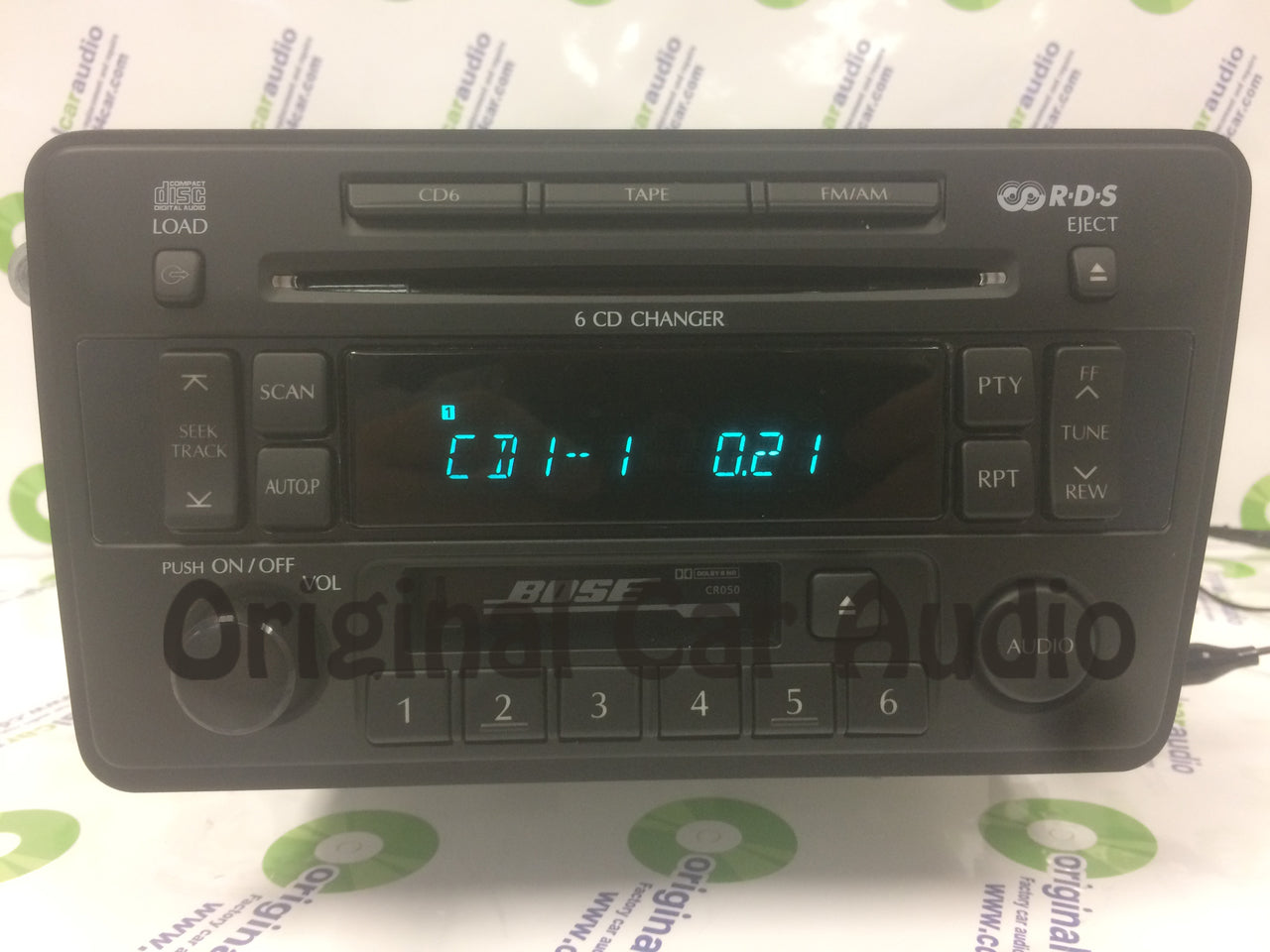 2001 2002 2003 Nissan Infiniti OEM BOSE Radio 6 Disc Changer Tape Cassette CD Player PN-2439N CR050