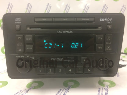 2001 2002 2003 Nissan Infiniti OEM BOSE Radio 6 Disc Changer Tape Cassette CD Player PN-2439N CR050