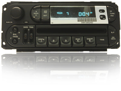 NEW 1998 - 2002 Chrysler Dodge Jeep OEM AM FM Radio CD Player Receiver RBK P56038567AH, P04858585AB, P04858585AC, P04858585AD, P04858585AE, P04858585AF, P056038567, P056038567AF