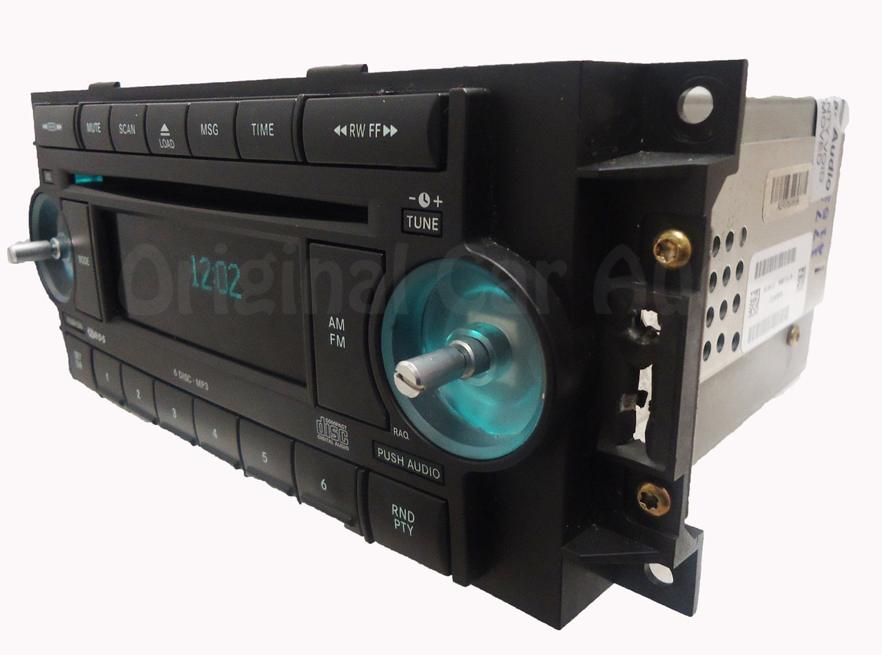 2004 - 2008 Chrysler Jeep Dodge OEM AM FM Radio MP3 6 Disc Changer CD Player Receiver No Knobs RAQ