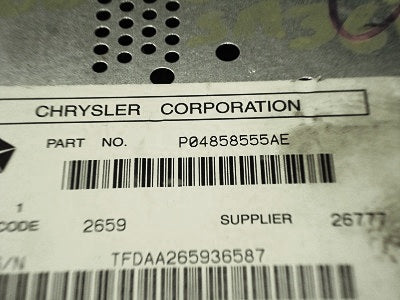 1995 - 2000 Chrysler Dodge Sebring OEM AM FM  Radio CD Player Receiver RBR