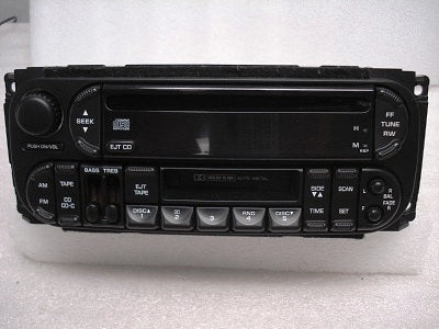 1998 - 2002 Chrysler Jeep Dodge OEM AM FM Radio Tape Cassette CD Player Receiver