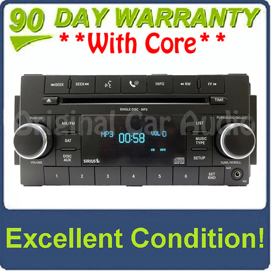 2007 - 2012 Dodge Jeep Chrysler OEM AUX MP3 CD Satellite Radio Player RES