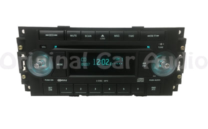 2005 - 2008 Chrysler OEM Radio 6 Disc Changer MP3 CD Player RAQ Stereo Receiver w/ NO KNOBS