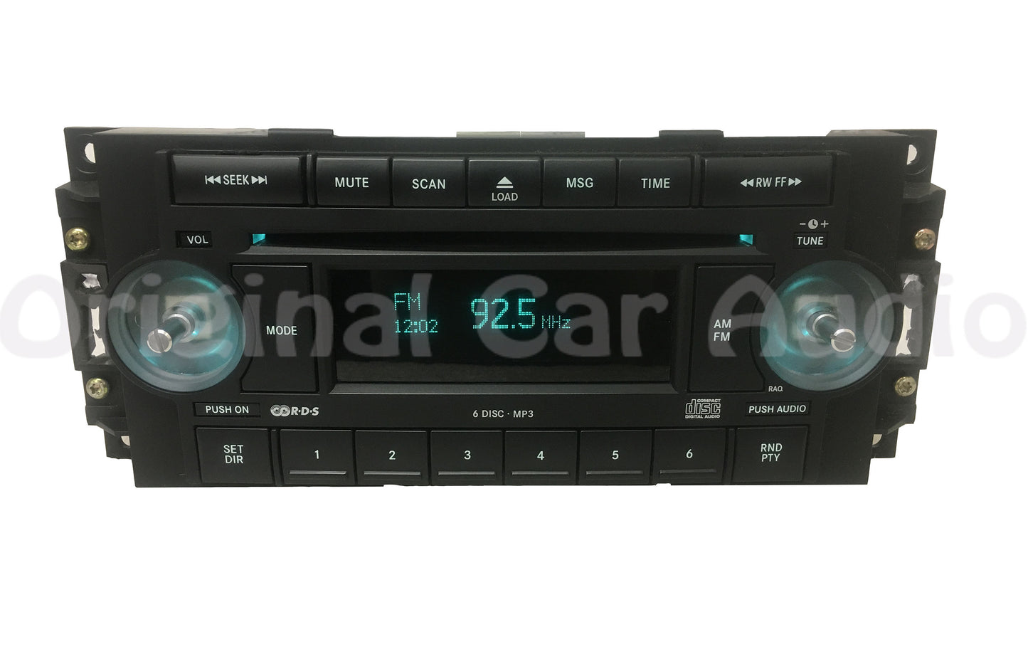 2005 - 2008 Chrysler OEM Radio 6 Disc Changer MP3 CD Player RAQ Stereo Receiver w/ NO KNOBS