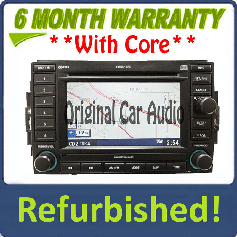 2005 - 2009 REC Refurbished Dodge Chysler Jeep Navigation Radio 6 Disc CD Changer Player