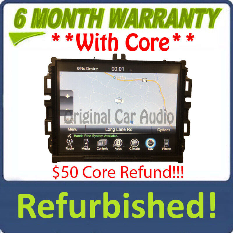 Refurbished 2013 - 2016 Dodge Ram OEM VP4 NA Media XM AM FM Radio Center UConnect LCD Screen