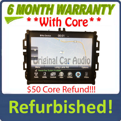 Refurbished 2013 - 2016 Dodge Ram OEM VP4 NA Media XM AM FM Radio Center UConnect LCD Screen