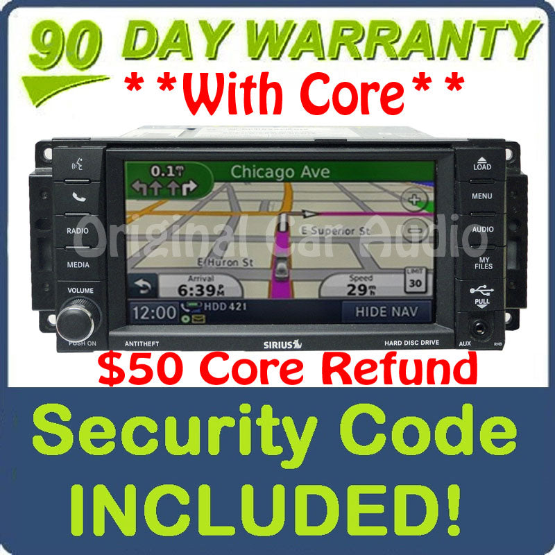 2007 - 2013 JEEP DODGE CHRYSLER MyGig RHB Navigation GPS Radio Stereo AM FM CD Player GREEN