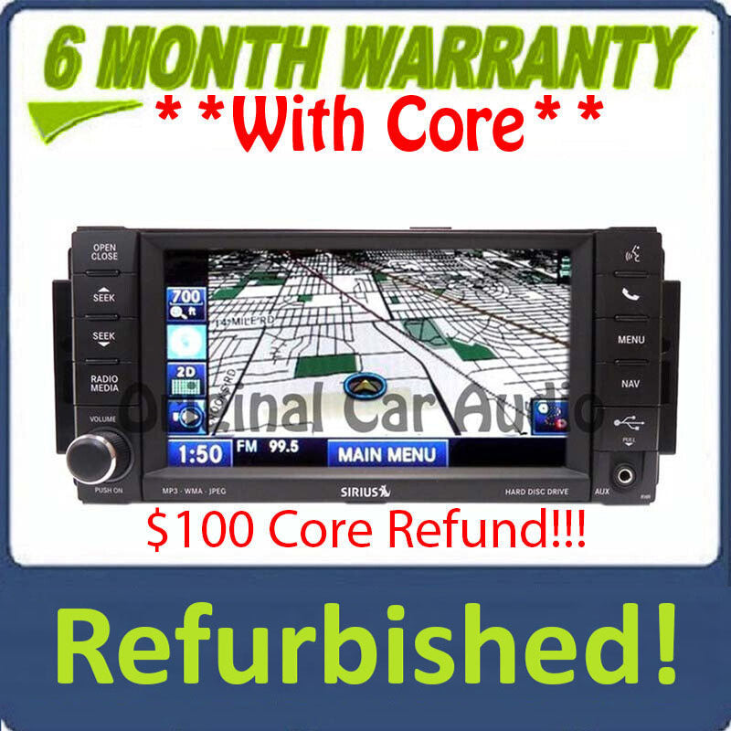 Refurbished 2007 - 2014 JEEP DODGE CHRYSLER OEM MyGig RHR GPS MP3 AUX Radio SAT Stereo CD Player Receiver