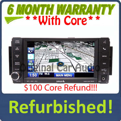 Refurbished 2007 - 2014 JEEP DODGE CHRYSLER OEM MyGig RHR GPS MP3 AUX Radio SAT Stereo CD Player Receiver