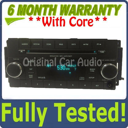 2007 - 2012 Chrysler Dodge Jeep OEM Low-speed AM FM Radio MP3 CD Player Receiver RES