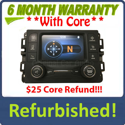 Refurbished 2013 - 2016 Dodge Ram Truck Uconnect Multi Media Radio Bluetooth VP2 RA2 Short Block