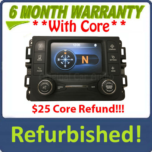 Refurbished 2013 - 2016 Dodge Ram Truck Uconnect Multi Media Radio Bluetooth VP2 RA2 Short Block