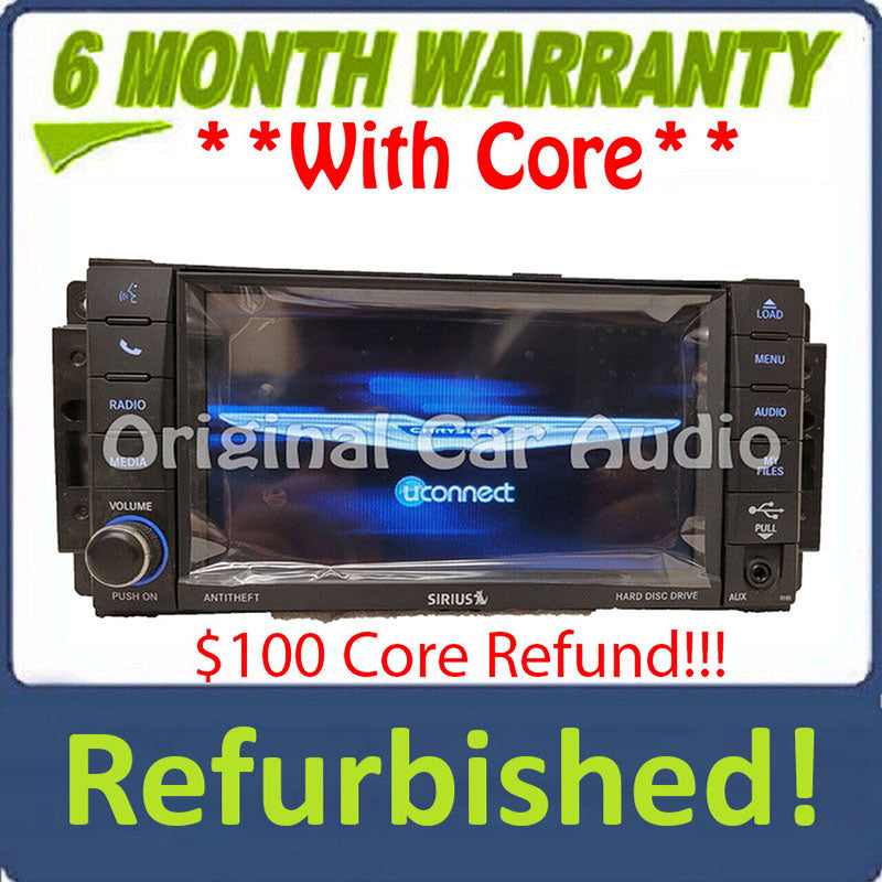 Refurbished 2007 - 2016 Chrysler Dodge Jeep OEM High Speed Navigation GPS MyGig HDD CD SAT Bluetooth Radio Receiver RHB BLUE