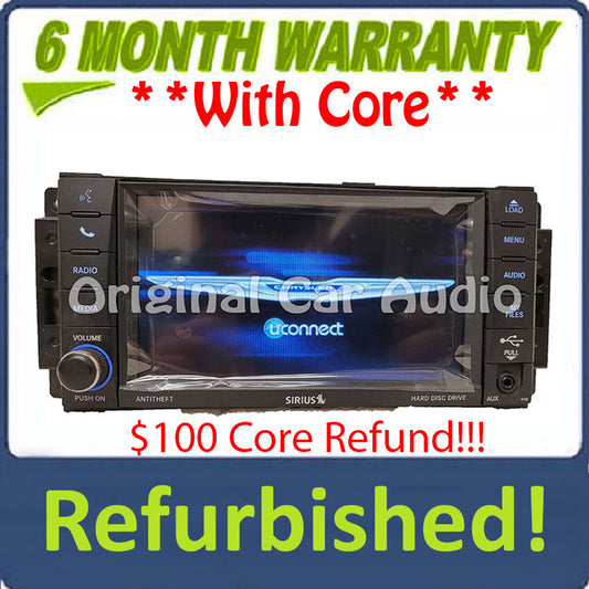 Refurbished 2007 - 2016 Chrysler Dodge Jeep OEM High Speed Navigation GPS MyGig HDD CD SAT Bluetooth Radio Receiver RHB BLUE