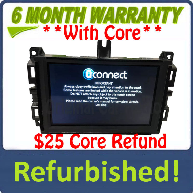 Refurbished 2018 - 2019 Jeep Grand Cherokee OEM VP2_7 7" UConnect Multimedia AM FM XM Multi Media Radio Receiver
