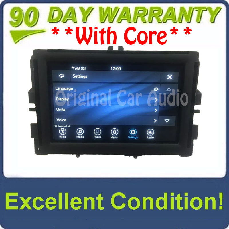 2019 - 2020 Chrysler Pacifica Voyager OEM AM FM XM Radio Display Screen VP2_7 RU NA