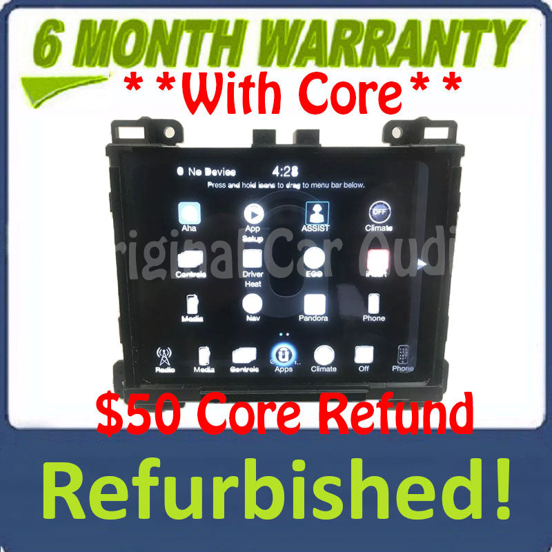 Refurbished 2015 - 2017 Chrysler 300 Dodge Challenger Charger OEM Navigation Uconnect Bluetooth XM Touch Screen Radio Receiver 8.4 VP4