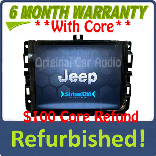 Refurbished 2017 - 2019 Jeep Compass OEM AM FM Radio Touch Screen Display VP2RFP