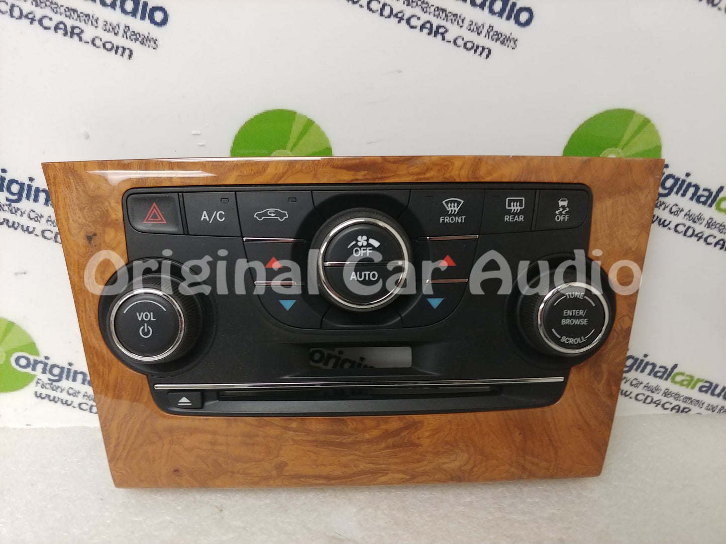 2012 - 2014 Chrysler 300 OEM A/C Climate Radio Control Light Woodgrain Panel
