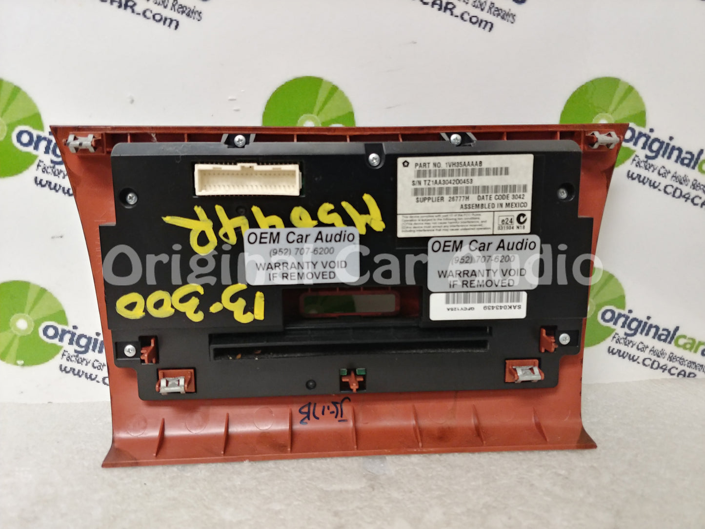 2012 - 2014 Chrysler 300 OEM A/C Climate Radio Control Dark Woodgrain Panel