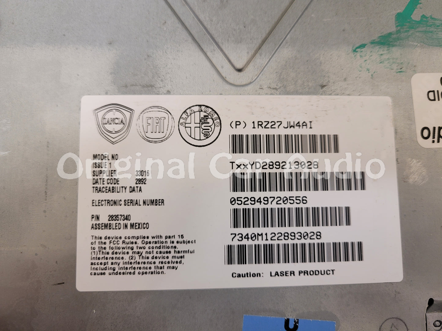 2012 - 2018 Fiat 500 OEM AM FM Satellite CD Player Radio Receiver