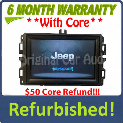 Refurbished 2018 - 2019 Jeep Renegade OEM AM FM XM 7" VP2 Touch Screen Radio Display VP2RFP