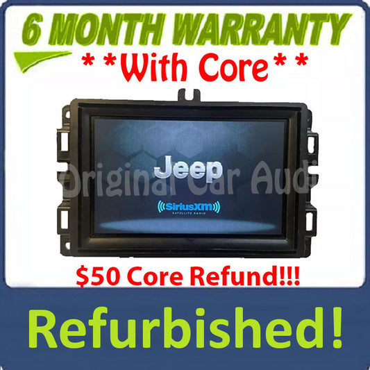 Refurbished 2018 - 2019 Jeep Renegade OEM AM FM XM 7" VP2 Touch Screen Radio Display VP2RFP