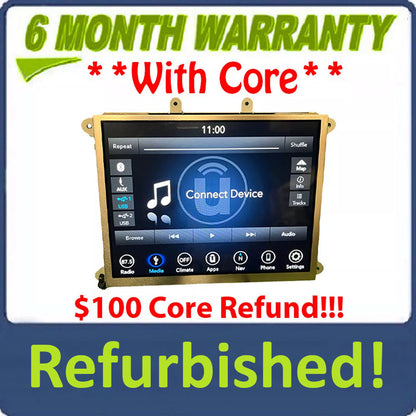 Refurbished 2018 - 2022 Jeep Grand Cherokee OEM AM FM Display Screen