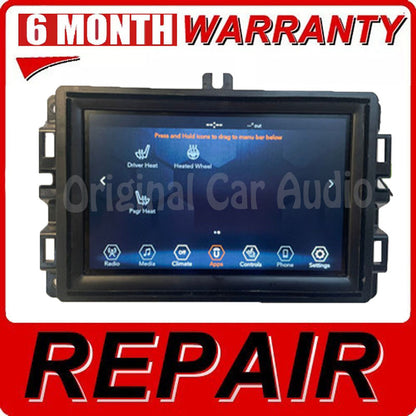 REPAIR 2017 - 2020  JEEP OEM 7" VP2 UConnect Information Touch Screen Replacement REPAIR ONLY
