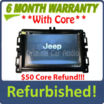 Refurbished 2019 - 2021 Jeep Compass OEM 7" Touchscreen AM FM Uconnect Radio Receiver VP2